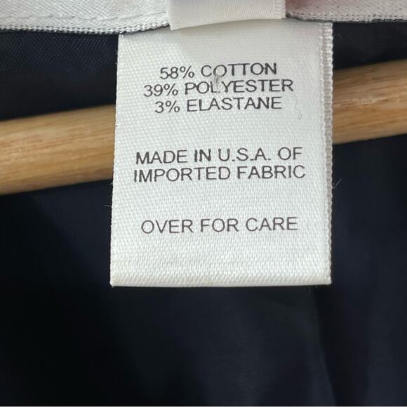 Oscar de la Renta Single Button Denim Colored Blazer With White Stitching 14 - Picture 7 of 8